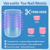 Moldes Rectos de Poligel para Uñas de Los Pies, de