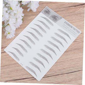 Baluue 2pcs Artificial Eyebrow Stickers Imitation Hair-like Transfer Stencils Quick Easy No Recovery Needed