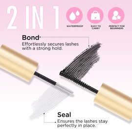 BEYELIAN BEYELIAN Lash Bond and Seal for Eyelash Extensions Cluster Lash Glue Long Lasting Eyelash Glue Waterproof DIY Lash Extension Glue Individual Lash Glue 6g