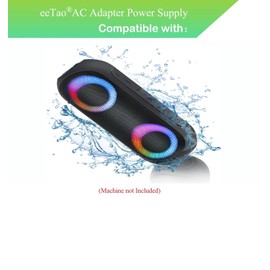 eeTao AC/DC Adapter Charger Compatible with NOTABRICK Vi Bluetooth Speakers with Light, 30W Portable WirelessLoud, IPX7 Waterproof 3.7V 3600mAh DC3.7V 3.6Ah Li-ion Battery Power Supply Cable Cord