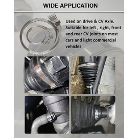 ReluxGo CV Boot Clamp Pliers Kit, Stainless Steel Universal Adjustable Axle CV Joint Boot Crimp Clamp Repair Tool Kit, 24Pcs (12pcs Large+ 12pcs Large)