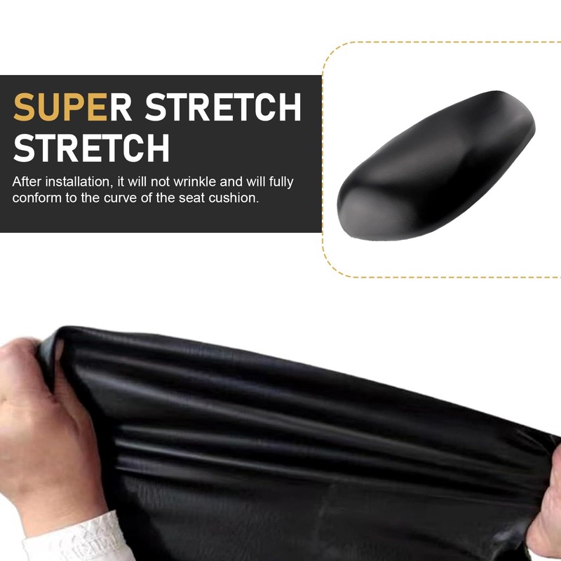 Downhill 1 PC Motorcycle Seat Cover, PU Leather Scratch-resistant and