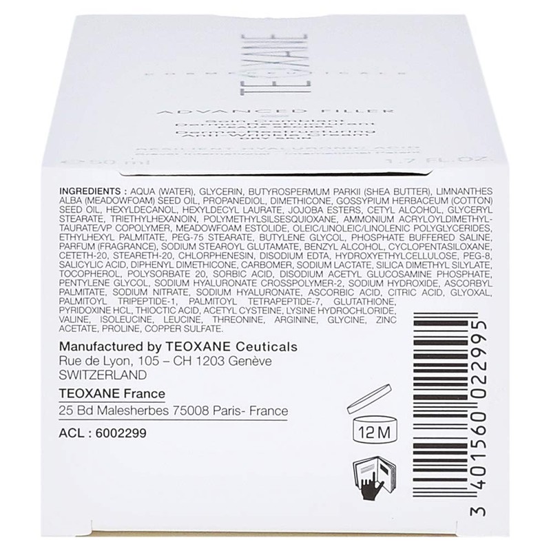 Teoxane Advanced Filler for Dry Skin Improved Formula