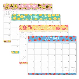 S&O Fresh Fruity Magnetic Fridge Calendar from July 2025-Dec 2026 - Tear-Off Refrigerator Calendar to Track Events & Appointments - 18 Month Magnetic Planner for Fridge for Easy Planning-8"x10" in.