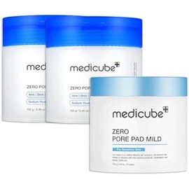medicube daily toner pads tailored to skin condition: Zero Pore Pads 2.0 (2ea) and Zero Pore Pads Mild 2.0 (1ea)