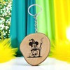 Promotech Mickey the Wizard Handmade Laser Engraved Unique Wooden Keyring