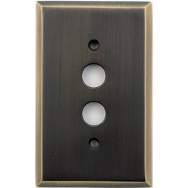 Classic Accents Burnished Antique Brass Wall Plate - 1 Gang Push Button
