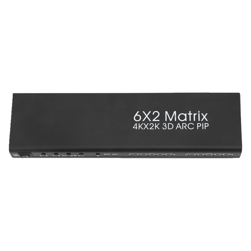 6x2 HD Multimedia Interface Switch Splitter 6 in 2 Out