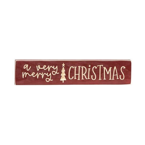 Unbranded A Very Merry Christmas Sign Engraved Wood 18" Long