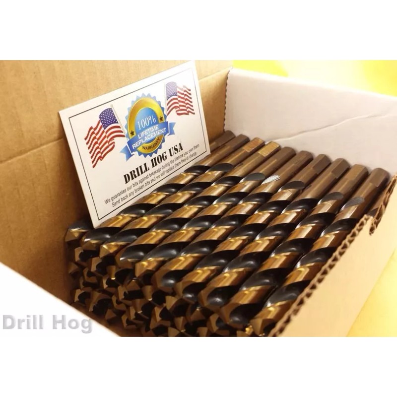 Drill Hog USA 1/2" Drill Bit 1/2 HI-Molybdenum M7 Lifetime
