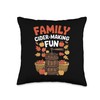 Fall Apple Matching Family Adventure Fun Family Cider-Making Throw Pillow