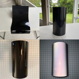 Black Reflective Tape Oralite 5700 Reflects White 1/2" 1" 2" 4" 6" 8" 12" Type 1 Engineer Grade Glass Bead Adhesive Safety Tape (8" Inch, 30' Feet)