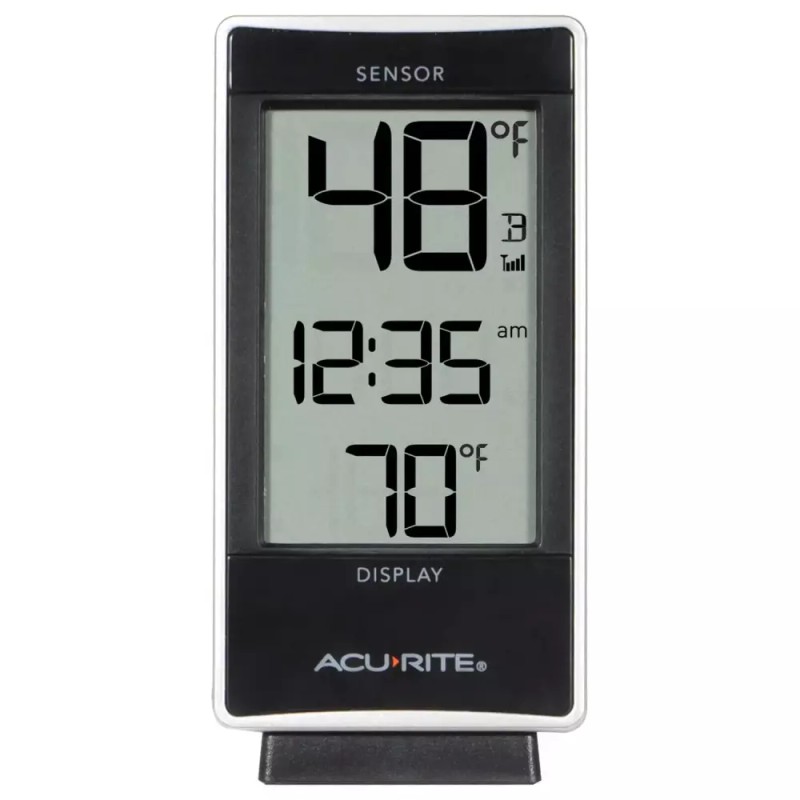 AcuRite 실내외 온도가 있는 AcuRite 02059M 디지털 온도계 흰색 [Multi-Sensor