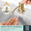 FORIOUS Brushed Gold Soap Dispenser for Kitchen Sink with 500ML/18OZ