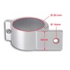 Hansen Styling Parts Universal Fitting Aluminium Pipe Clamp Diameter 60