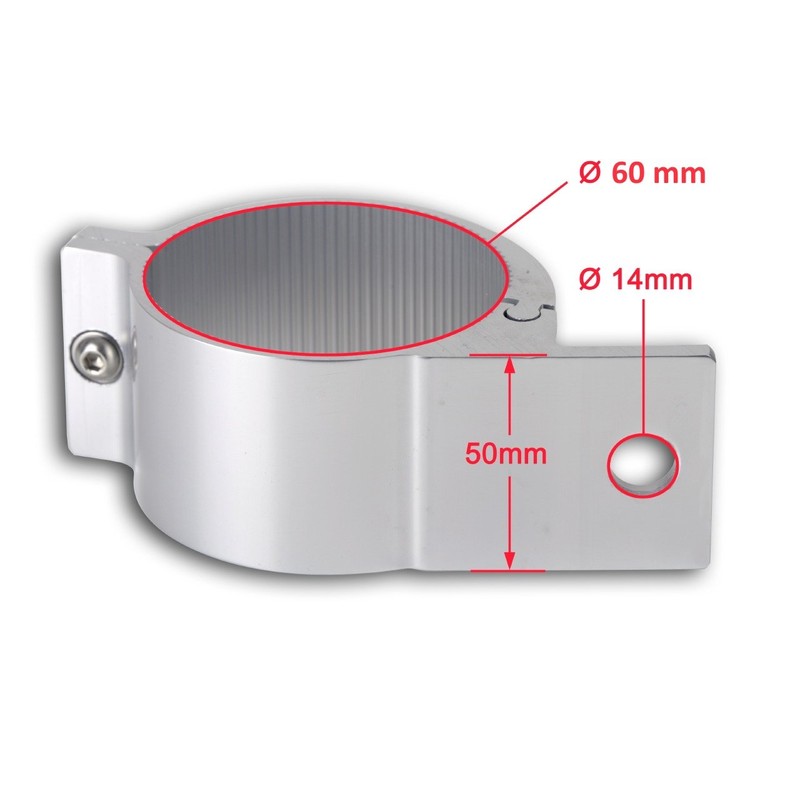 Hansen Styling Parts Universal Fitting Aluminium Pipe Clamp Diameter 60