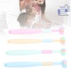 4pcs Three Sided Toothbrush Soft Bristles Three Head Teeth Cleaner