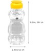 Yellow 8 Oz Plastic Bear Honey Bottle Jars, Empty Honey