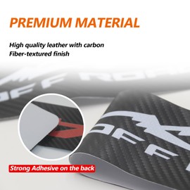 Medwoka Door Entry Guard Sill Protector Fit for 2016-2023 Tacoma Double Cab, Threshold Protection 4x4 Offroad Decal Stickers Carbon Fiber Style Lether Truck Interior Accessories, 4Pcs