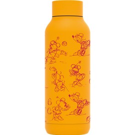 Quokka Thermosflasche, Edelstahl, einfarbig, Amber Gelb, 510 ml, Minnie Sketch