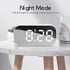 YUYTE Digital Alarm Clock, LED Mirror Clock with 5 Brightness,