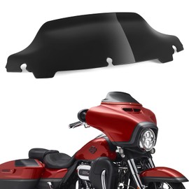 7 inch Motorcycle Windshield Windscreen Wind Splitter Windshield Compatible with Harley Davidson Touring Electra Glide Street Glide 2014-2023 (7" Black)