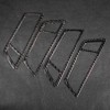 4Pcs Carbon Fiber Car Interior Door Handle Frame Cover Trim