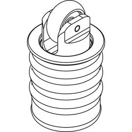 HAWA Clipo/Combino Floor Guide (Sliding Door Fitting), Accessories for Sliding Doors, Plastic Grey