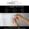 Hookless It’s A Snap! Plastic PEVA Antimicrobial Snap-in Replacement Shower