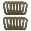 HOUSON 12PCS Plastic Carabiner, Tactical Carabiner D Shape Plastic Hook