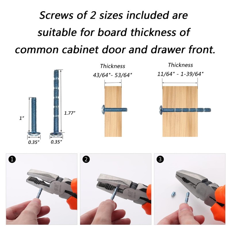 FURNIWARE Pack of 5 Cabinet Pulls, Zinc Alloy Drawer Pulls,