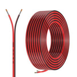 12 Gauge 2 Conductors 30FT Electrical Wire, Red Black Cable, Flexible Low Voltage PVC Copper Clad Aluminum Extension Cord for Car Speaker Wire, LED Wire,Lamps Lighting,Residential Wiring 12V/24V DC.