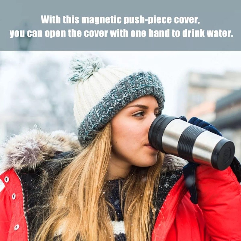 THE9SHOP 2 Vaso Tapa Magnetica Magslider Taza Con Iman Para