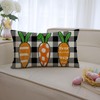 Ogiselestyle Easter Carrot Buffalo Plaid Throw Pillow Cover, 12 x