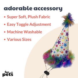 Huxley & Kent Pet Party Hat | Superstar (Large) | Birthday Hat for Dogs and Cats | Adjustable Strap for Comfort and Stability | Perfect for Birthday Party, Adoption Celebration or Gotcha Day