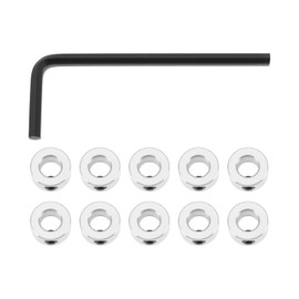 Create idea 10pcs 5mm Shaft Lock Collars T5 Lead Screw Lock Rings 3D Printer Stainless Steel Screw Fixing Ring with Hexagonal Wrench Silver