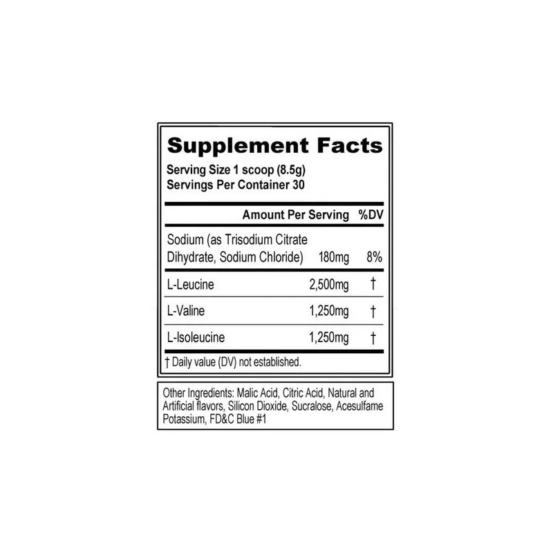 BCAA 5000 30 Servicios Sabor Mora Azul 255g Suplemento Polvo