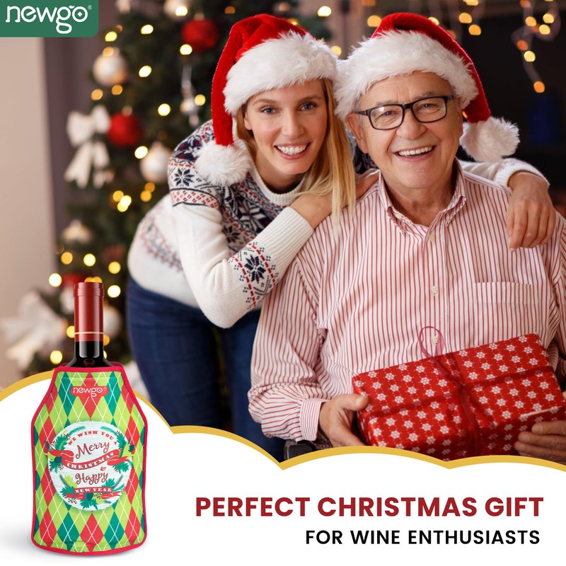 NEWGO-DE-Wine Cooler Sleeve-Parent Manschette (Weihnachten Drucke)