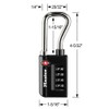Master Lock 1.31 in. W Steel 4-Dial Combination Luggage Lock