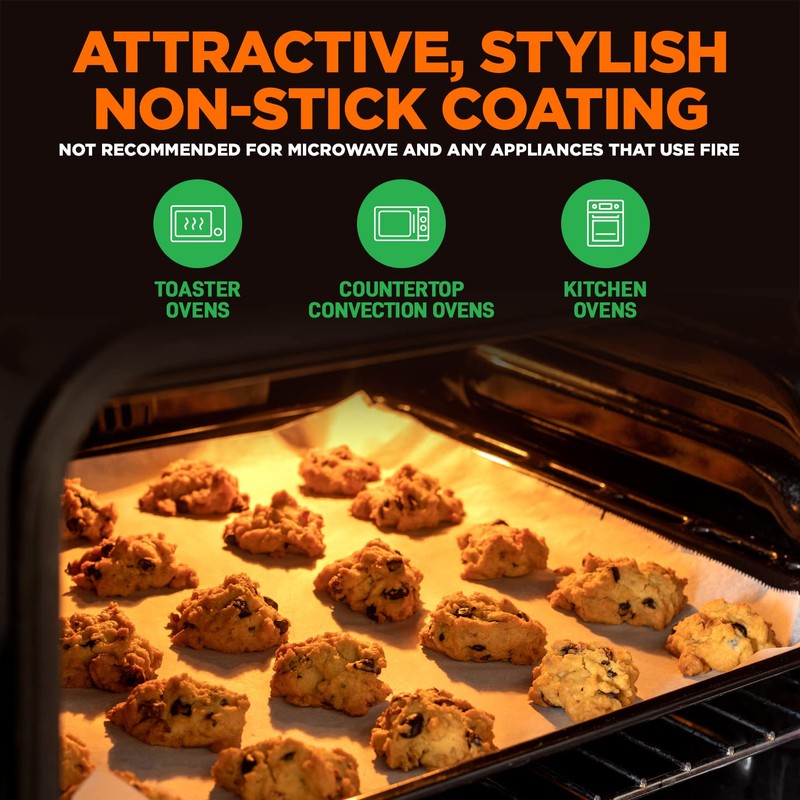NutriChef Non Stick Baking Sheets, Cookie Pan Aluminum Bakeware with