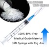 100 Pack 3ml 23Ga Lab Syringe Tools with Measurement, Individually