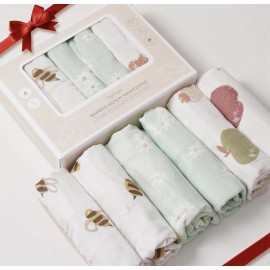 Nightingale Baby Bamboo Muslin Washcloths 6 Pack Organic Cotton Muslin NEW