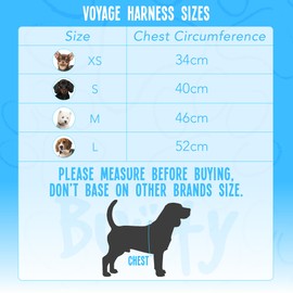 Bunty Voyage Dog Harness, Small - Anti Pull, Escape Proof Harness, Lightweight & Durable, Reflective Trim, Breathable Padded Mesh, Easy Fit, Lead Attachment - Small, Purple