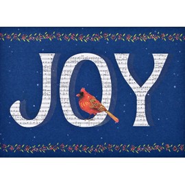 Joyful Cardinal Deluxe Boxed Holiday Cards (20 cards, 21 self-sealing envelopes)