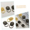 Operitacx 6Pcs Lion Head Cabinet Knobs Antique Pulls Modern Wardrobe