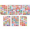 7 Sheets Country Flag Sticker Face Sticker World Flag World