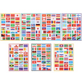 7 Sheets Country Flag Sticker Face Sticker World Flag World Cup Olympic Games Decoration