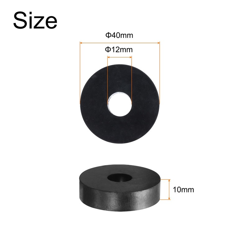 QUARKZMAN Pack of 8 Rubber Washers Rubber Spacer 40 mm