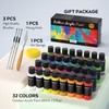 Nicpro 32 Colors Outdoor Acrylic Paint Bulk with Brush and