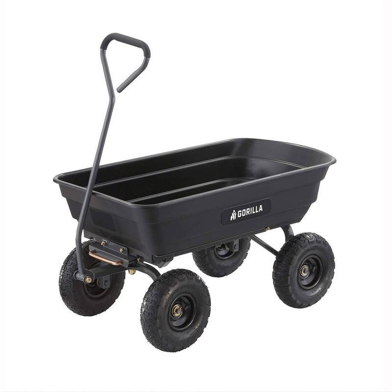 Gorilla Carts Heavy Duty Poly Utility Dump Wagon Garden Cart